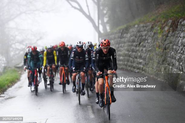 Ben Turner of The United Kingdom and Team INEOS Grenadiers leads the peloton during the 82nd Paris - Nice 2024, Stage 7 a 103.7km stage from Nice to...