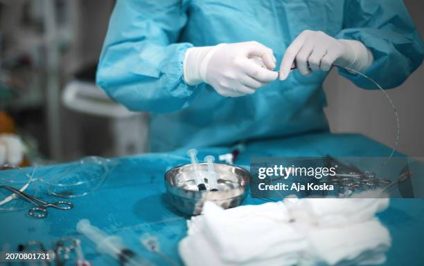 the crucial work of the surgical nurse. - varicose vein stock pictures, royalty-free photos & images