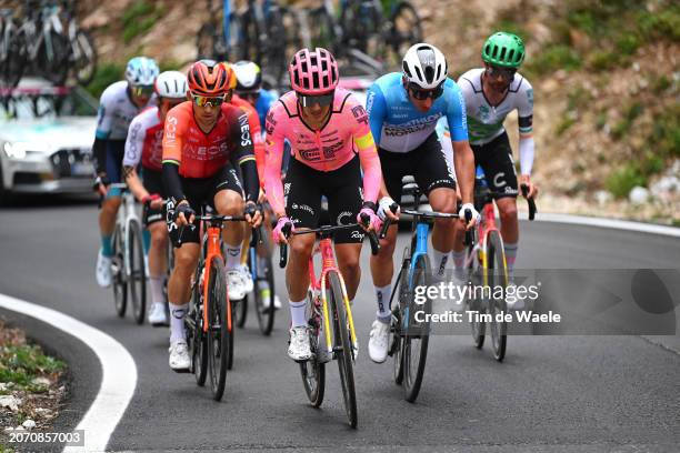 Michal Kwiatkowski of Poland and Team INEOS Grenadiers, Richard Carapaz of Ecuador and Team EF Education-Easypost and Nans Peters of France and Team...