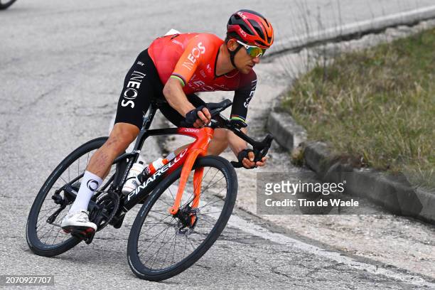 Michal Kwiatkowski of Poland and Team INEOS Grenadiers competes in the breakaway during the 59th Tirreno-Adriatico 2024, Stage 6 a 180km stage from...