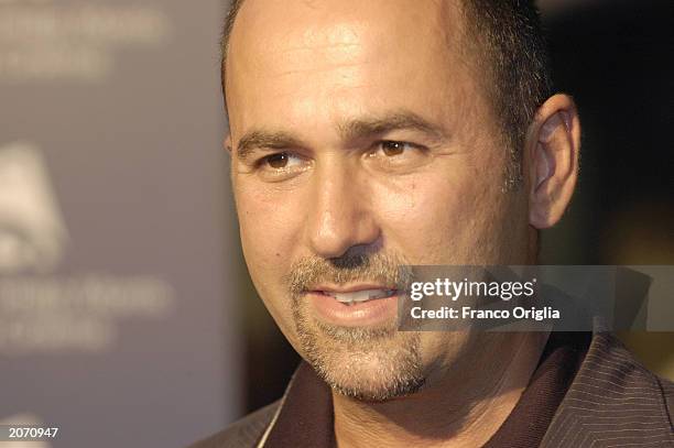 Turkish director Ferzan Ozpetek arrives at the premiere of the restored 1977 movie "Una Giornata Particolare" June 10, 2003 in Rome, Italy.