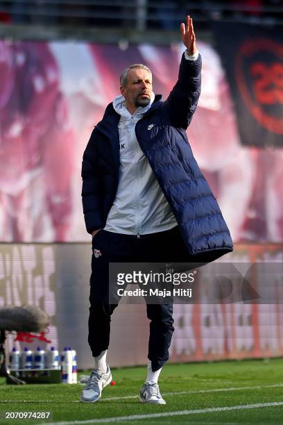 Marco Rose, Head Coach of RB Leipzig, reacts during the Bundesliga match between RB Leipzig and SV Darmstadt 98 at Red Bull Arena on March 09, 2024...