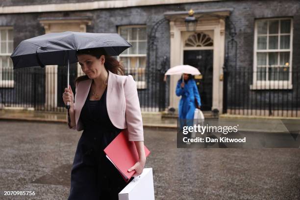 Science, Innovation and Technology Secretary Michelle Donelan and Energy Security and Net Zero Secretary Claire Coutinho leave Downing Street...