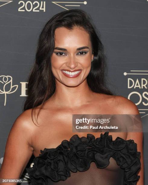 Gizele Oliveira attends Darren Dzienciol's Pre-Oscar Celebration on March 08, 2024 in Bel Air, California.