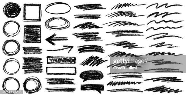 illustrazioni stock, clip art, cartoni animati e icone di tendenza di elementi di design grunge - gessetto da lavagna