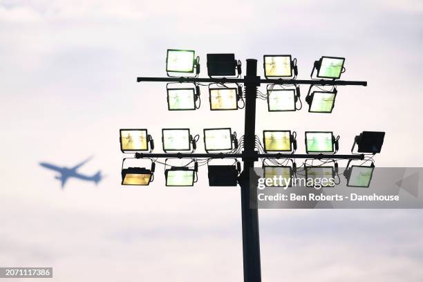 General view of Edgeley Park during the Sky Bet League Two match between Stockport County and Newport County at Edgeley Park on March 09, 2024 in...