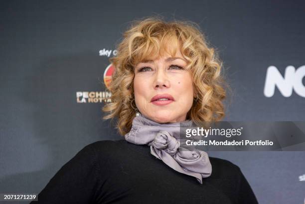 Italian film actress Nancy Brilli at the photocall for the presentation of Pechino Eexpress 2024. Milano , March 5th, 2024