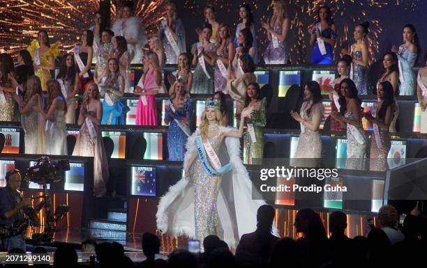 Krystyna Pyszkova of the Czech Republic wins the 71st Miss World pageant on March 09, 2024 in Mumbai, India.
