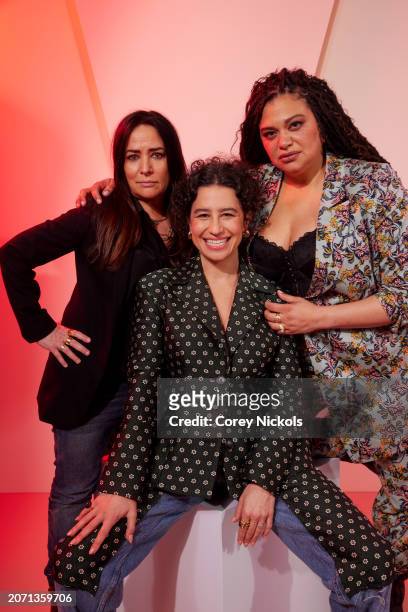 Pamela Adlon, Ilana Glazer and Michelle Buteau visit the IMDb Portrait Studio at SXSW 2024 on March 09, 2024 in Austin, Texas.
