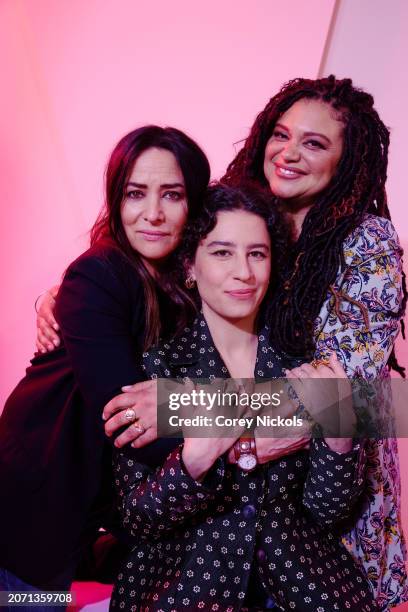 Pamela Adlon, Ilana Glazer and Michelle Buteau visit the IMDb Portrait Studio at SXSW 2024 on March 09, 2024 in Austin, Texas.