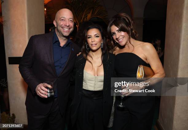 Brad Slater, Partner, Talent, WME, Eva Longoria, and Adriana Alberghetti, Partner, Motion Picture, WME, attend the WME 2024 Oscar Party at Private...