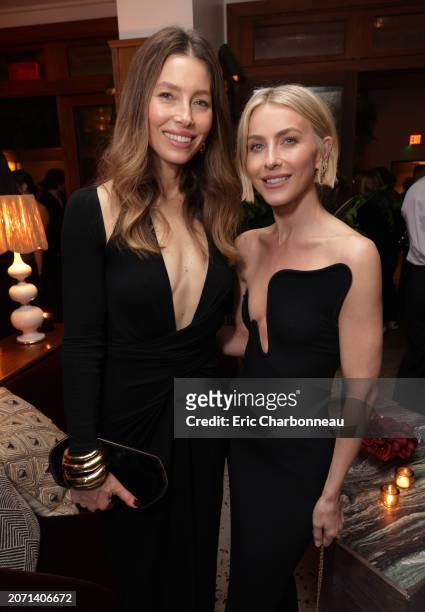 Jessica Biel and Julianne Hough attend United Talent Agency's Oscars pre-party at Soho House Holloway in West Hollywood on March 8, 2024.