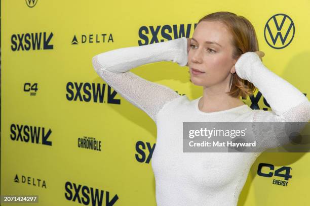 Hannah Einbinder attends the season 3 premiere of HBO's "Hacks" at The Paramount Theatre during the 2024 SXSW Conference and Festival on March 09,...