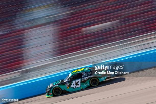 Ryan Ellis, driver of the Rolling Plains Construction Chevrolet, drives during practice for the NASCAR Xfinity Series Call 811.com Every Dig. Every...