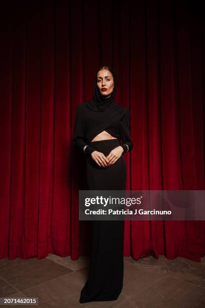 Hiba Abouk poses during a portrait session at Teatro Cervantes during the Malaga Film Festival 2024 on March 07, 2024 in Malaga, Spain.