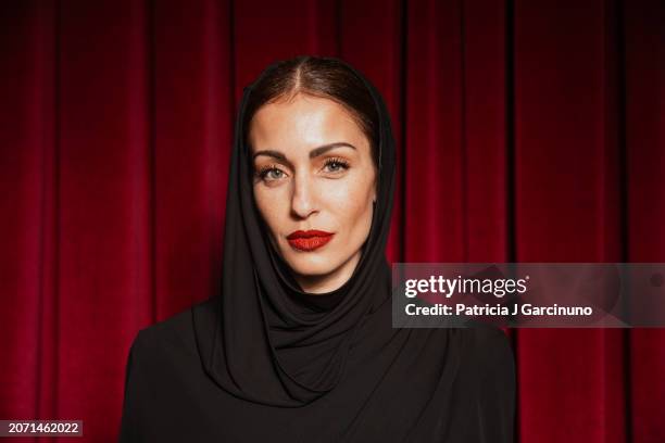 Hiba Abouk poses during a portrait session at Teatro Cervantes during the Malaga Film Festival 2024 on March 07, 2024 in Malaga, Spain.