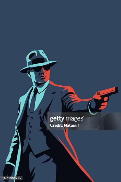 gunman - gangster stock illustrations