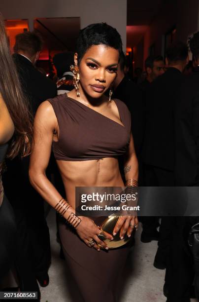 Teyana Taylor attends the Darren Dzienciol Oscar Party 2024 presented by Blush on March 08, 2024 in Los Angeles, California.