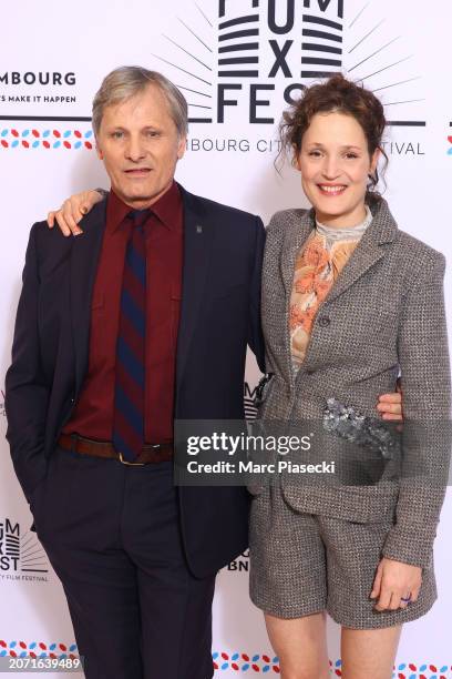 Viggo Mortensen and Vicky Krieps attend the Closing Ceremony during the Lux Film Festival on March 09, 2024 in Luxembourg, Luxembourg.