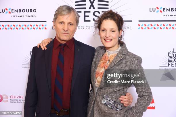 Viggo Mortensen and Vicky Krieps attend the Closing Ceremony during the Lux Film Festival on March 09, 2024 in Luxembourg, Luxembourg.