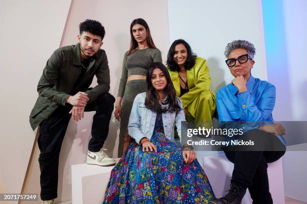 Ali A. Kazmi, Zara Usman, Ayana Manji, Amrit Kaur and Fawzia Mirza visit the IMDb Portrait Studio at SXSW 2024 on March 09, 2024 in Austin, Texas.