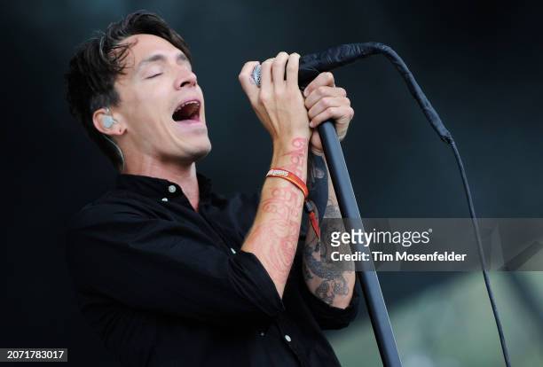 Brandon Boyd of Incubuis performs during the Outside Lands Music & Arts festival at the Polo Fields in Golden Gate Park on August 28, 2009 in San...