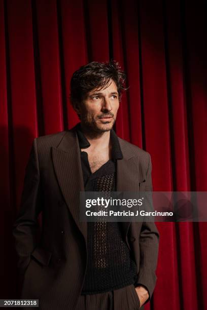 Andres Velencoso poses during a portrait session at Teatro Cervantes during the Malaga Film Festival 2024 on March 07, 2024 in Malaga, Spain.
