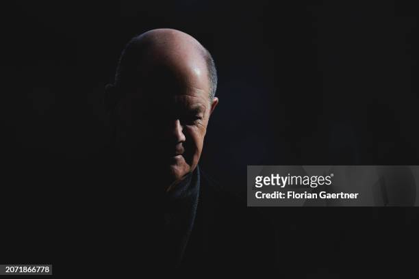 Federal Chancellor Olaf Scholz is pictured before a meeting with Ferdinand Marcos Jr. , President of the Philippines, on March 12, 2024 in Berlin,...