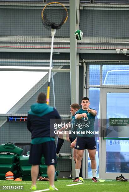 Dublin , Ireland - 12 March 2024; Dan Sheehan during an Ireland rugby squad training session at the IRFU High Performance Centre at the Sports...