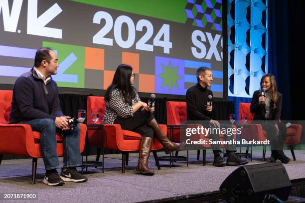 Kun Gao, Holly Liu, Patrick Lee and Sheri Bryant at the Featured Session: Lessons Learned: The Next Frontier in Entertainment, Gaming, and Tech as...