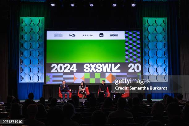 Kun Gao, Holly Liu, Patrick Lee and Sheri Bryant at the Featured Session: Lessons Learned: The Next Frontier in Entertainment, Gaming, and Tech as...