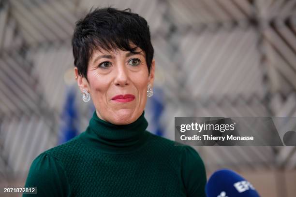 Spanish Minister of Inclusion, Social Security and Migration Elma Saiz Delgado is talking to media prior an EU EcoFin & Employment and social policy...