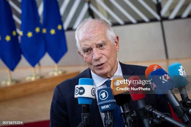 Josep Borrell the High Representative of the Union for Foreign Affairs and Security Policy and Vice President of the European Commission attends the...