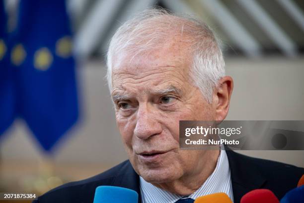 Josep Borrell the High Representative of the Union for Foreign Affairs and Security Policy and Vice President of the European Commission attends the...