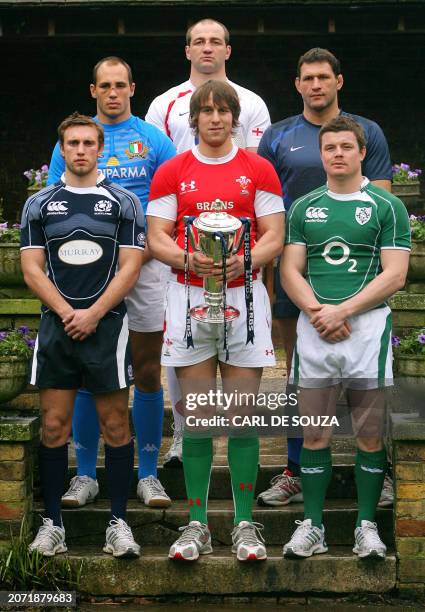 Scottish Captain Mike Blair, Welsh Captain Ryan Jones, Irish Captain Brian O'Driscoll, Italian Captain Sergio Parisse, England Captain Steve...