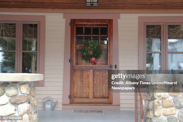 Front door of house at 12 Bensonhurst Ave. On Friday, Jan. 23, 2015 in Saratoga Springs, N.Y.