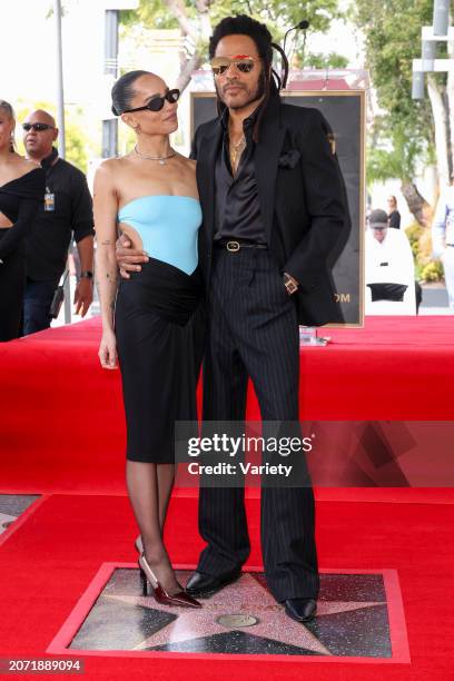 Zoë Kravitz and Lenny Kravitz at the star ceremony where Lenny Kravitz is honored with a star on the Hollywood Walk of Fame on March 12, 2024 in Los...