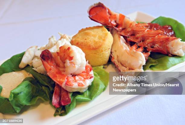 Seafood bada bing at Maestro's at the Van Dam on Monday, Aug. 24, 2015 in Saratoga Springs, N.Y. The dish includes colossal crab, shrimp cocktail,...
