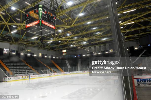 Interior of the Glens Falls Civic Center on Tuesday, Feb. 9, 2016 in Glens Falls, N.Y. Lieutenant Governor Kathy Hochul announced New York State will...