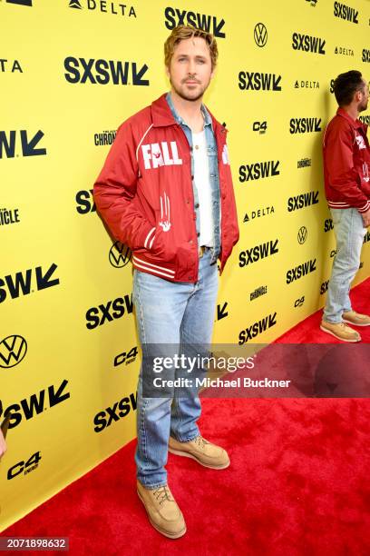 Ryan Gosling at the premiere of "The Fall Guy" as part of SXSW 2024 Conference and Festivals held at the Paramount Theatre on March 12, 2024 in...