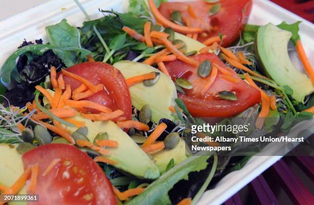 House salad with avocado and toasted pumpkin seeds at Healthy on Lark on Wednesday, June 22, 2016 in Albany, N.Y.