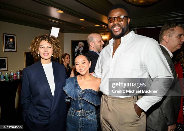 Donna Langley, Stephanie Hsu and Winston Duke at the premiere of "The Fall Guy" as part of SXSW 2024 Conference and Festivals held at the Paramount...