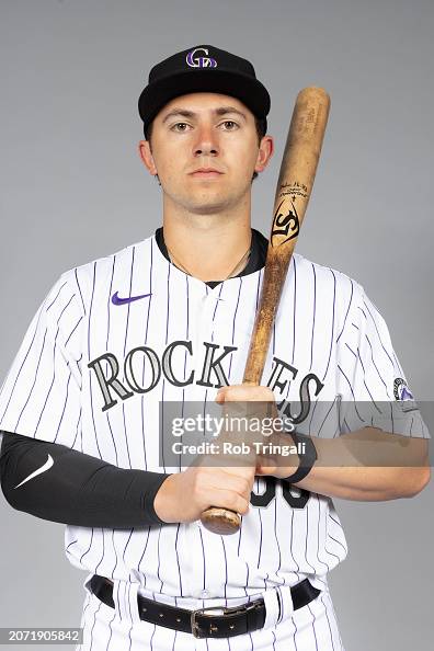 Drew Romo C Drew Romo of the Colorado Rockies poses for a photo during the... News ...