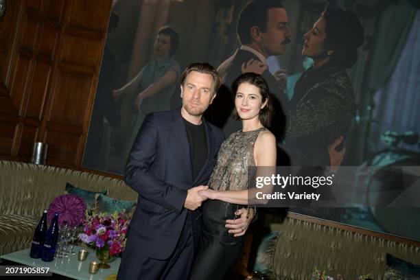Ewan McGregor and Mary Elizabeth Winstead at the party for the premiere of "A Gentleman In Moscow" held at The Plaza on March 12, 2024 in New York...