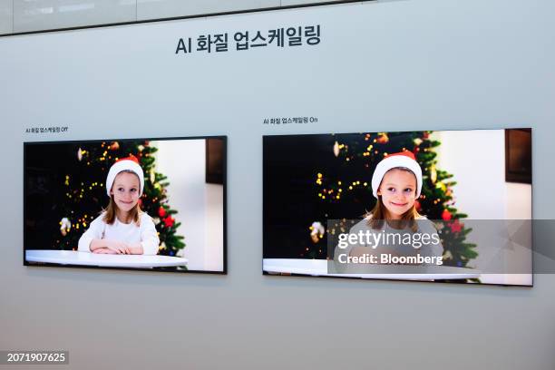 Samsung Electronics Co. New Neo QLED 8K televisions at a media event in Seoul, South Korea, on Thursday, March 13, 2024. Leading chipmakers including...