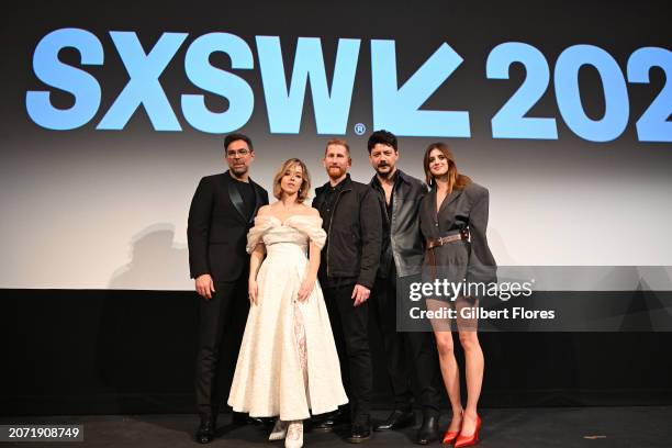 Michael Mohan, Sydney Sweeney, Andrew Lobel, Alvaro Morte and Benedetta Porcaroli at the premiere of "Immaculate" as part of SXSW 2024 Conference and...