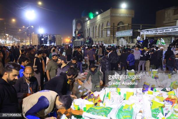 Group of volunteers collects humanitarian aid to be sent to Gaza due to the ongoing Israeli offensive and blockade on Palestinians, in Baghdad, Iraq...