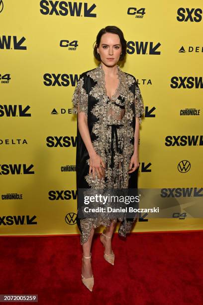 Daisy Ridley attends the "Magpie" world premiere during the 2024 SXSW Conference and Festival at Stateside at the Paramount on March 09, 2024 in...