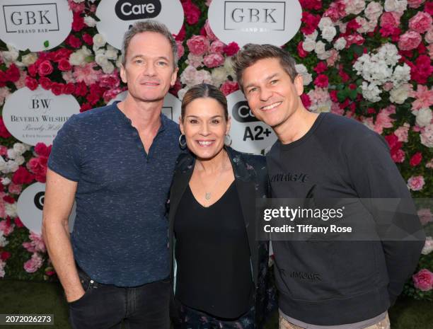 Neil Patrick, Harris, Cat Cora and David Burtka attend GBK Brand Bar Pre-Oscar luxury lounge at Beverly Wilshire, Presented By CareA2+ at Beverly...