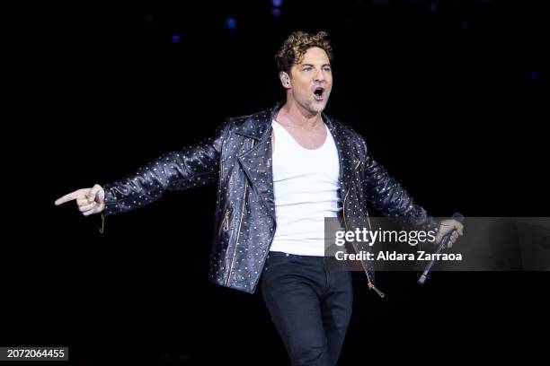 David Bisbal performs in concert during the Cadena 100 "Por La Paz" concert at WiZink Center on March 09, 2024 in Madrid, Spain.